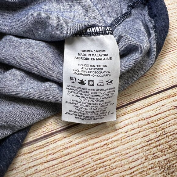 Nike Dri-FIT Men's Short Sleeve Athletic T-Shirt XL Navy Blue Heather Workout - Picture 4 of 8